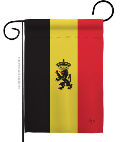 Belgium - Nationality Flags of the World Vertical Impressions Decorative Flags HG108098 Made In USA