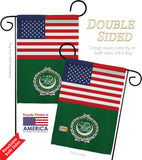 Arab League US Friendship - Nationality Flags of the World Vertical Impressions Decorative Flags HG140281 Made In USA