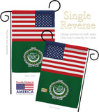 Arab League US Friendship - Nationality Flags of the World Vertical Impressions Decorative Flags HG140281 Made In USA