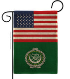 Arab League US Friendship - Nationality Flags of the World Vertical Impressions Decorative Flags HG140281 Made In USA