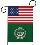 Arab League US Friendship - Nationality Flags of the World Vertical Impressions Decorative Flags HG140281 Made In USA