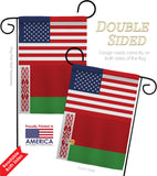 Belarus US Friendship - Nationality Flags of the World Vertical Impressions Decorative Flags HG140295 Made In USA