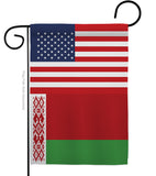 Belarus US Friendship - Nationality Flags of the World Vertical Impressions Decorative Flags HG140295 Made In USA
