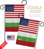 Bulgaria US Friendship - Nationality Flags of the World Vertical Impressions Decorative Flags HG140323 Made In USA
