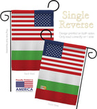 Bulgaria US Friendship - Nationality Flags of the World Vertical Impressions Decorative Flags HG140323 Made In USA