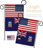 Falkland Islands US Friendship - Nationality Flags of the World Vertical Impressions Decorative Flags HG140374 Made In USA