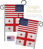 Georgia Republic US Friendship - Nationality Flags of the World Vertical Impressions Decorative Flags HG140382 Made In USA