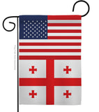 Georgia Republic US Friendship - Nationality Flags of the World Vertical Impressions Decorative Flags HG140382 Made In USA