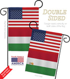 Hungary US Friendship - Nationality Flags of the World Vertical Impressions Decorative Flags HG140399 Made In USA