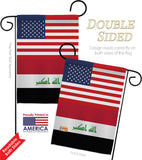 Iraq US Friendship - Nationality Flags of the World Vertical Impressions Decorative Flags HG140404 Made In USA