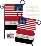 Iraq US Friendship - Nationality Flags of the World Vertical Impressions Decorative Flags HG140404 Made In USA