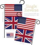 United Kingdom US Friendship - Nationality Flags of the World Vertical Impressions Decorative Flags HG140678 Made In USA