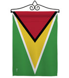 Guyana - Nationality Flags of the World Vertical Impressions Decorative Flags HG140102 Made In USA