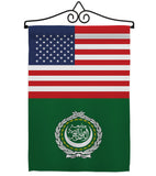 Arab League US Friendship - Nationality Flags of the World Vertical Impressions Decorative Flags HG140281 Made In USA