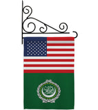 Arab League US Friendship - Nationality Flags of the World Vertical Impressions Decorative Flags HG140281 Made In USA