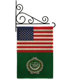 Arab League US Friendship - Nationality Flags of the World Vertical Impressions Decorative Flags HG140281 Made In USA