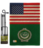 Arab League US Friendship - Nationality Flags of the World Vertical Impressions Decorative Flags HG140281 Made In USA