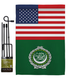 Arab League US Friendship - Nationality Flags of the World Vertical Impressions Decorative Flags HG140281 Made In USA