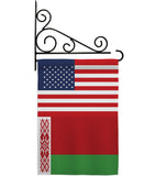 Belarus US Friendship - Nationality Flags of the World Vertical Impressions Decorative Flags HG140295 Made In USA