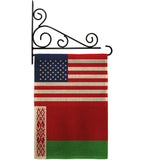 Belarus US Friendship - Nationality Flags of the World Vertical Impressions Decorative Flags HG140295 Made In USA