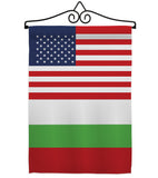 Bulgaria US Friendship - Nationality Flags of the World Vertical Impressions Decorative Flags HG140323 Made In USA