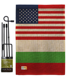 Bulgaria US Friendship - Nationality Flags of the World Vertical Impressions Decorative Flags HG140323 Made In USA
