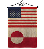 Greenland US Friendship - Nationality Flags of the World Vertical Impressions Decorative Flags HG140388 Made In USA