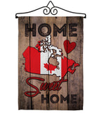 Country Canada Home Sweet Home - Nationality Flags of the World Vertical Impressions Decorative Flags HG191162 Made In USA