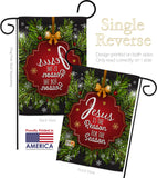 Jesus is the Reason - Nativity Winter Vertical Impressions Decorative Flags HG191059 Made In USA