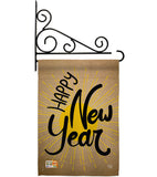 Happy New Year - New Year Winter Vertical Impressions Decorative Flags HG191048 Made In USA