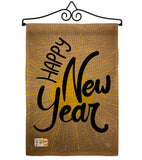 Happy New Year - New Year Winter Vertical Impressions Decorative Flags HG191048 Made In USA