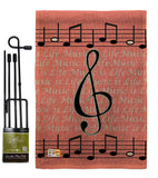 Music is Life - Party & Celebration Special Occasion Vertical Impressions Decorative Flags HG115082 Made In USA