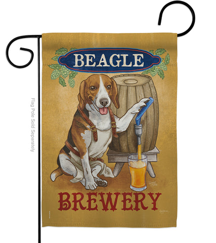 Beagle Brewery - Pets Nature Vertical Impressions Decorative Flags HG110101 Made In USA