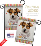 Russell Terrier Happiness - Pets Nature Vertical Impressions Decorative Flags HG110138 Made In USA