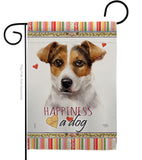 Russell Terrier Happiness - Pets Nature Vertical Impressions Decorative Flags HG110138 Made In USA