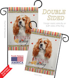 Cavalier King Spaniel Happiness - Pets Nature Vertical Impressions Decorative Flags HG110164 Made In USA