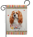 Cavalier King Spaniel Happiness - Pets Nature Vertical Impressions Decorative Flags HG110164 Made In USA