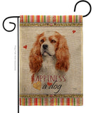 Cavalier King Spaniel Happiness - Pets Nature Vertical Impressions Decorative Flags HG110164 Made In USA
