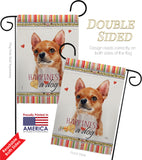 Shorthair Chihuahua Happiness - Pets Nature Vertical Impressions Decorative Flags HG110167 Made In USA