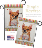 Shorthair Chihuahua Happiness - Pets Nature Vertical Impressions Decorative Flags HG110167 Made In USA