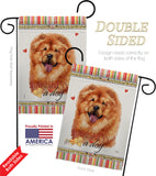 Chow Chow Happiness - Pets Nature Vertical Impressions Decorative Flags HG110169 Made In USA