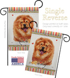 Chow Chow Happiness - Pets Nature Vertical Impressions Decorative Flags HG110169 Made In USA