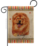 Chow Chow Happiness - Pets Nature Vertical Impressions Decorative Flags HG110169 Made In USA