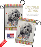Havanese Happiness - Pets Nature Vertical Impressions Decorative Flags HG110185 Made In USA