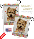 Cairn Terrier Happiness - Pets Nature Vertical Impressions Decorative Flags HG110189 Made In USA