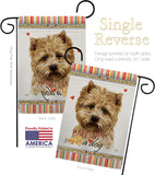 Cairn Terrier Happiness - Pets Nature Vertical Impressions Decorative Flags HG110189 Made In USA