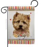 Cairn Terrier Happiness - Pets Nature Vertical Impressions Decorative Flags HG110189 Made In USA