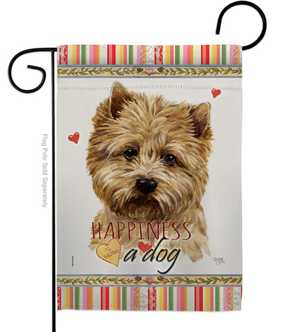 Cairn Terrier Happiness - Pets Nature Vertical Impressions Decorative Flags HG110189 Made In USA