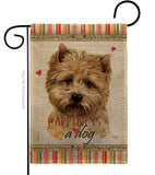 Cairn Terrier Happiness - Pets Nature Vertical Impressions Decorative Flags HG110189 Made In USA