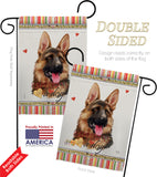 German Shepherd Happiness - Pets Nature Vertical Impressions Decorative Flags HG110190 Made In USA